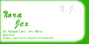 nora jex business card