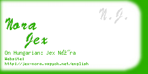 nora jex business card